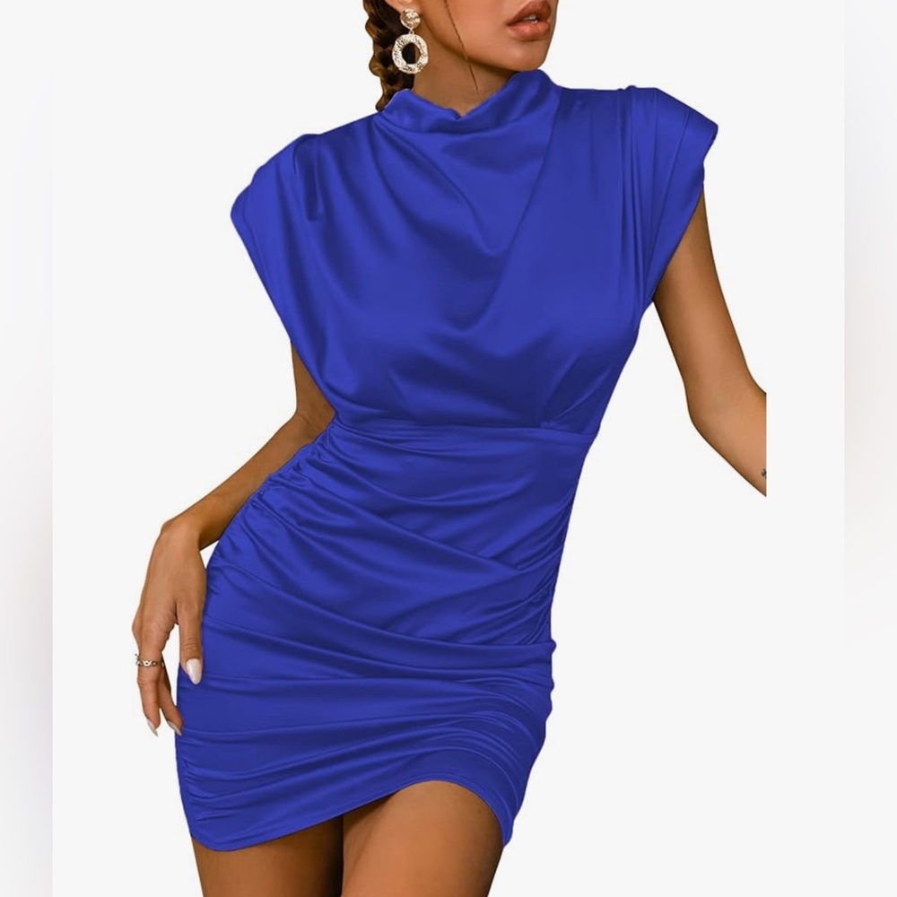 Satin Silk shoulder dress